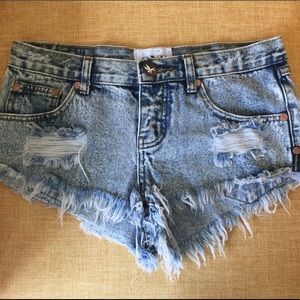 One Teaspoon Trashwhore denim shorts
